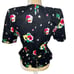 Rickie Freeman for TERI JON Vintage 2 Pc Skirt Suit Set Size 6 Floral 1980s 80s