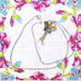 Vintage Silver Enamel Butterfly Necklace
