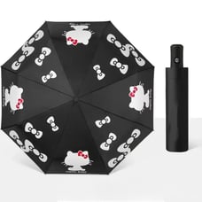 NWT Sanrio Hello Kitty Pattern Automatic Folding Umbrella With UV Protection