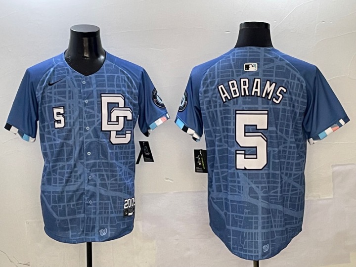 Men's Nationals Blue 2025 City Connect Limited Jersey CJ Abrams #5