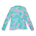 Lilly Pulitzer PJ Top Button Front Knit Floral Pattern Size Large Long Sleeve
