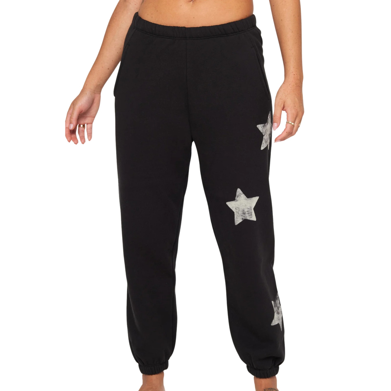Spiritual Gangster SG Nova Sol Sweatpant Black XS Stars Jogger Lounge Pants 158