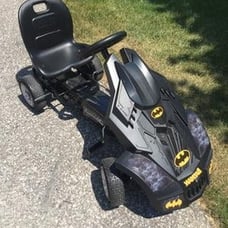 Batmobile Pedal Go Kart, Superhero Ride On Batman Car Vehicle for Kids, Bl