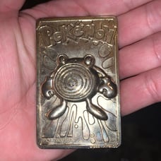 Gold plated pokemon Poliwhirl encoated m