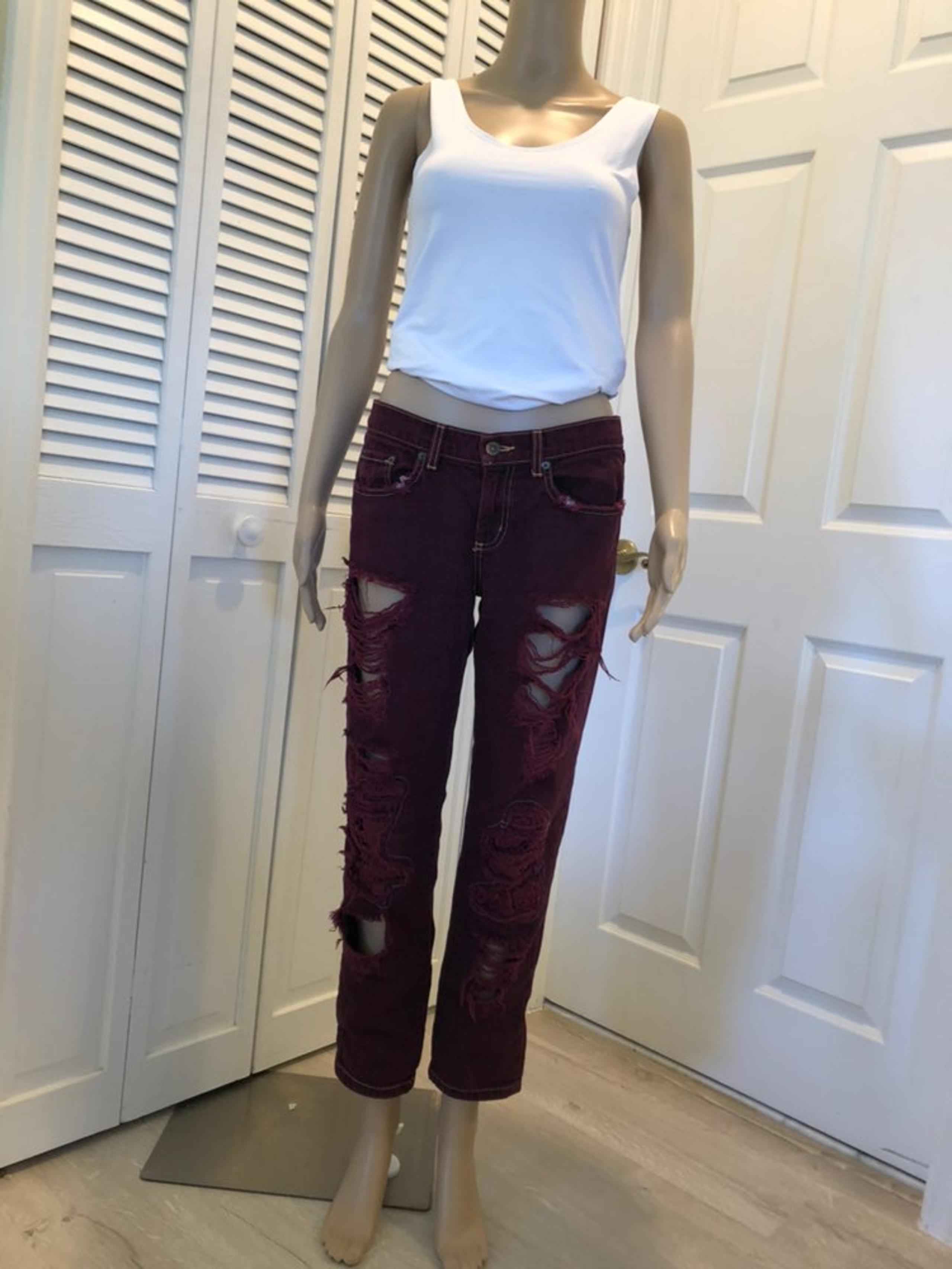 CarMar burgundy boyfriend jeans Women