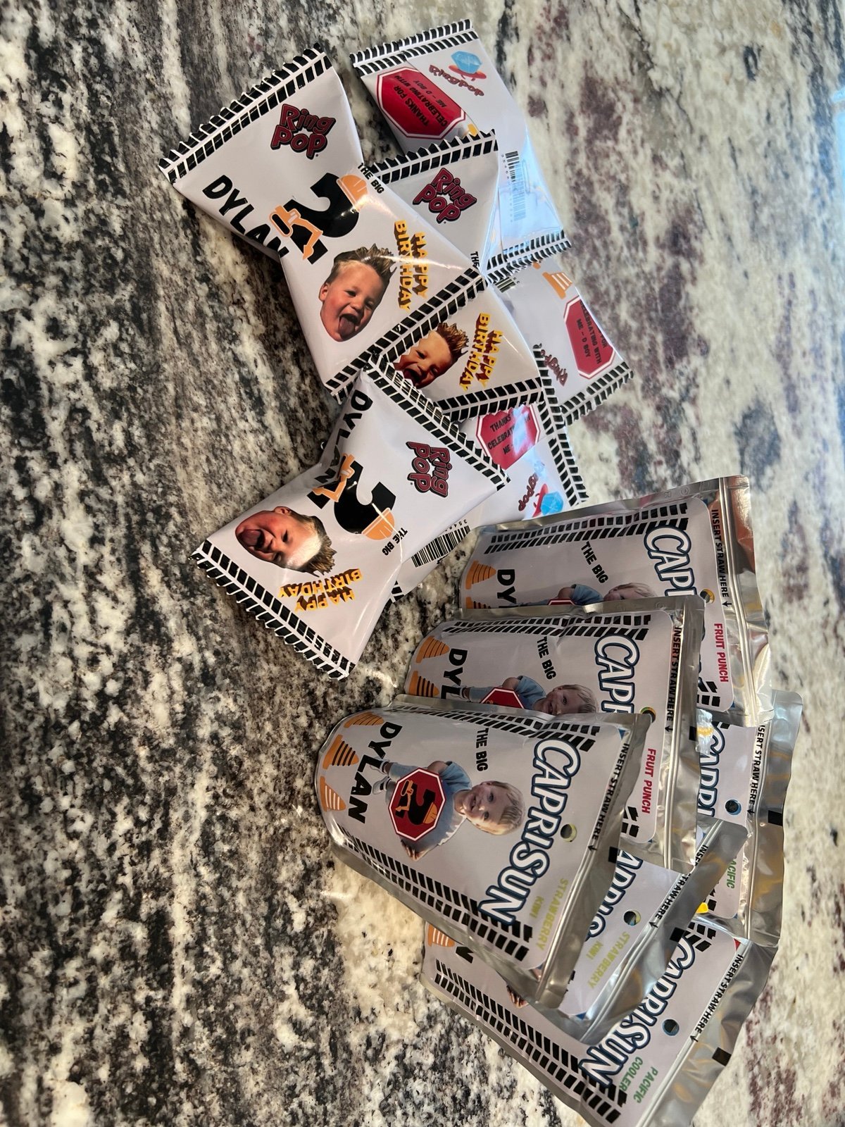 Caprison& Ringpop custom party favor bundles
