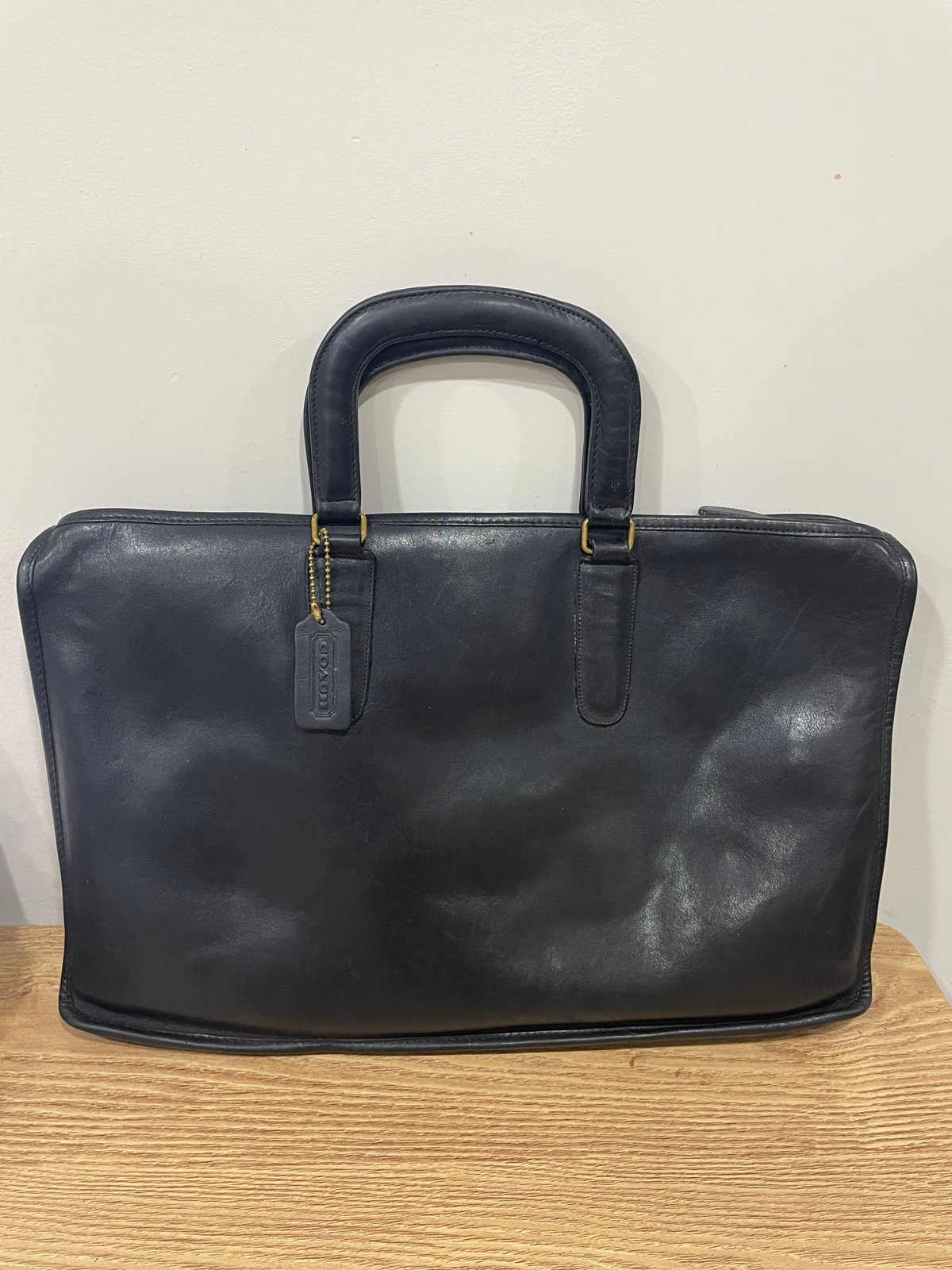 Vintage Coach Black Handle Portfolio Briefcase