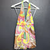 Milly Of New York Women's Multicolor Abstract Print Silk Halter Top Size 4