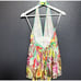 Milly Of New York Women's Multicolor Abstract Print Silk Halter Top Size 4