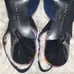 ZARA Floral Patterned Sandals Pumps Pointed Backstrap 38 Navy