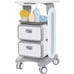 Mobile Medical Trolley Cart 130 Lbs Load Portable Professional Cart for Ultrasou