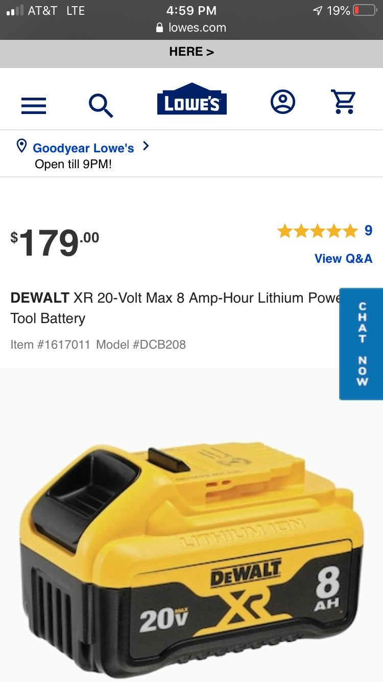 DeWALT 20v Battery