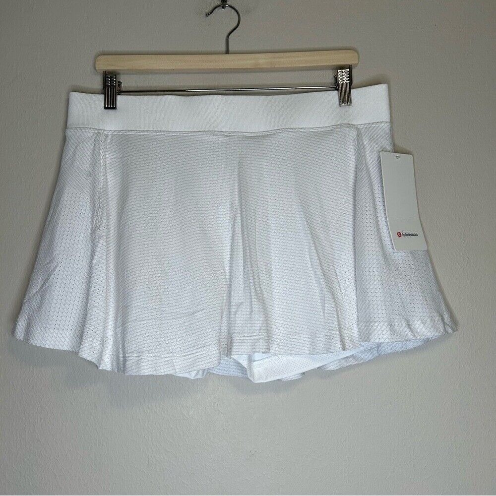 Lululemon Swiftly Tech High Rise Skirt Tennis White Size 14