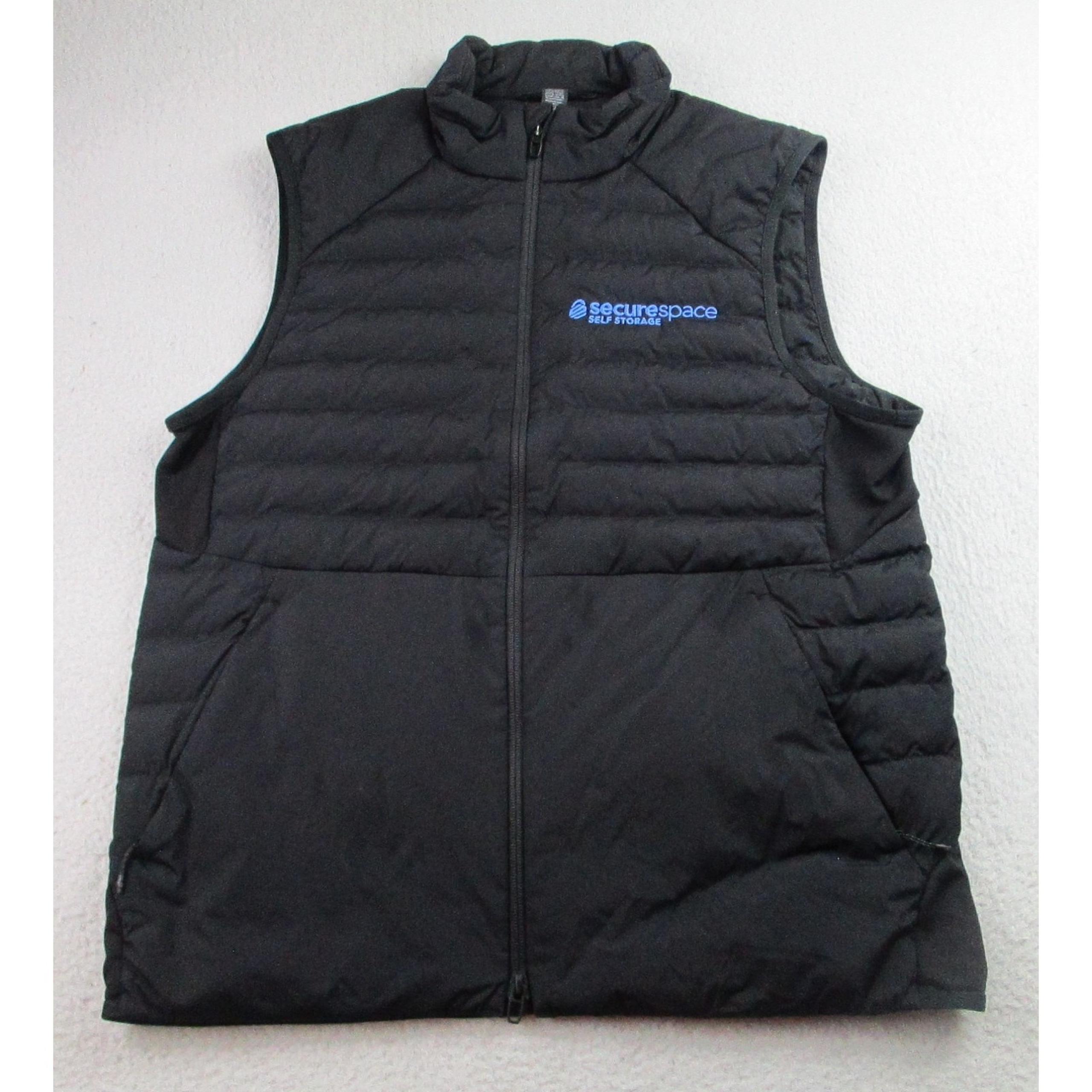 Lululemon Vest Mens Large Black Goose Down Puffer SecureSpace Embroidered L