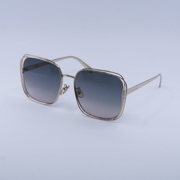 New Dior DIORFILDIOR S1U D0AL Sunglasses - Gold Frame, Grey Lenses