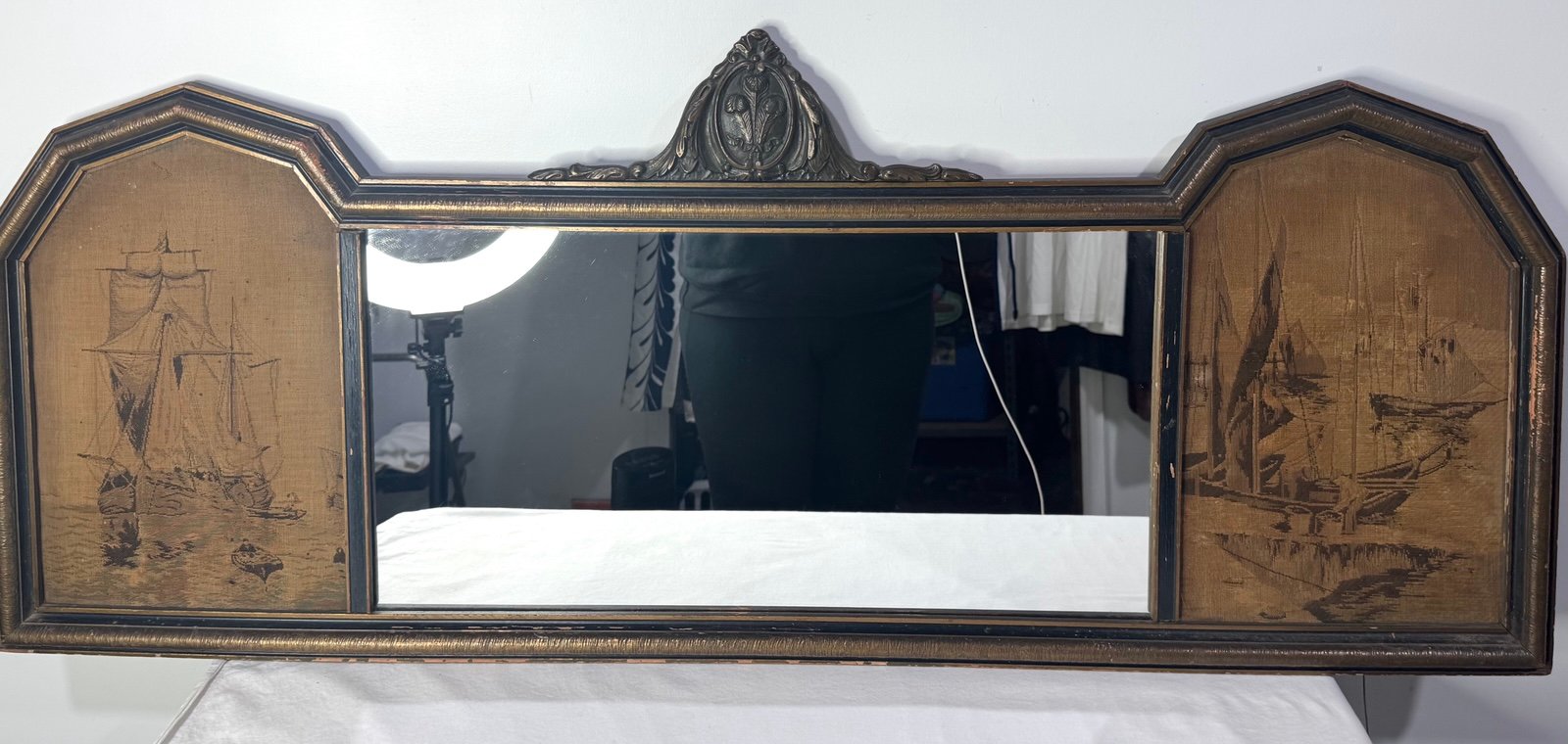 Antique Tapestry Mirror