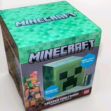 Minecraft Green Creeper 9 Can Mini Fridge 10x10x10, 6.7L 1 Door Ambient Lighting
