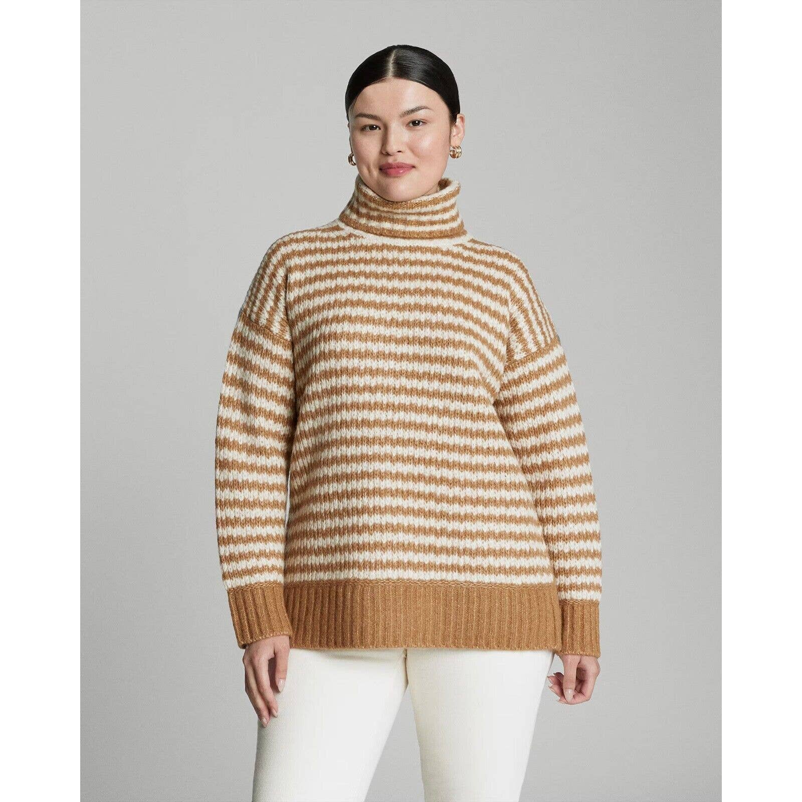 Everlane Women's The Cloud Turtleneck Sweater Wool/Alpaca Camel Brown 165 Small
