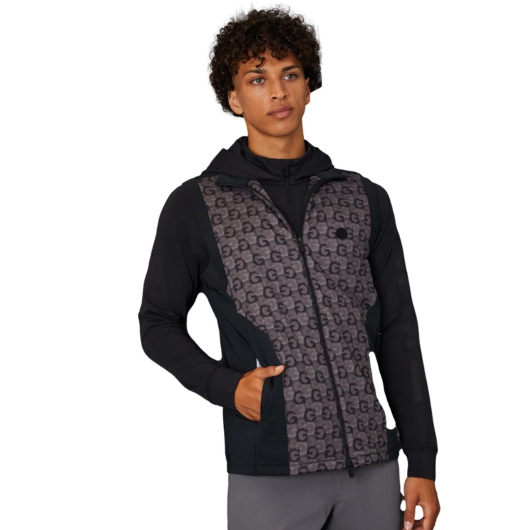 G/FORE Performer G Nylon Slim Fit Golf Vest - Black/Gray M