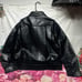 Emporio fashion black Leather Jacket
