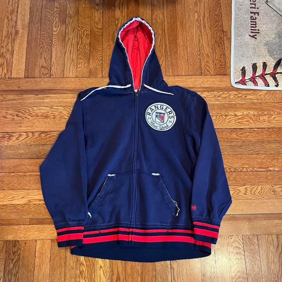 Y2K NHL Stitched CCM NY Rangers Full zip up