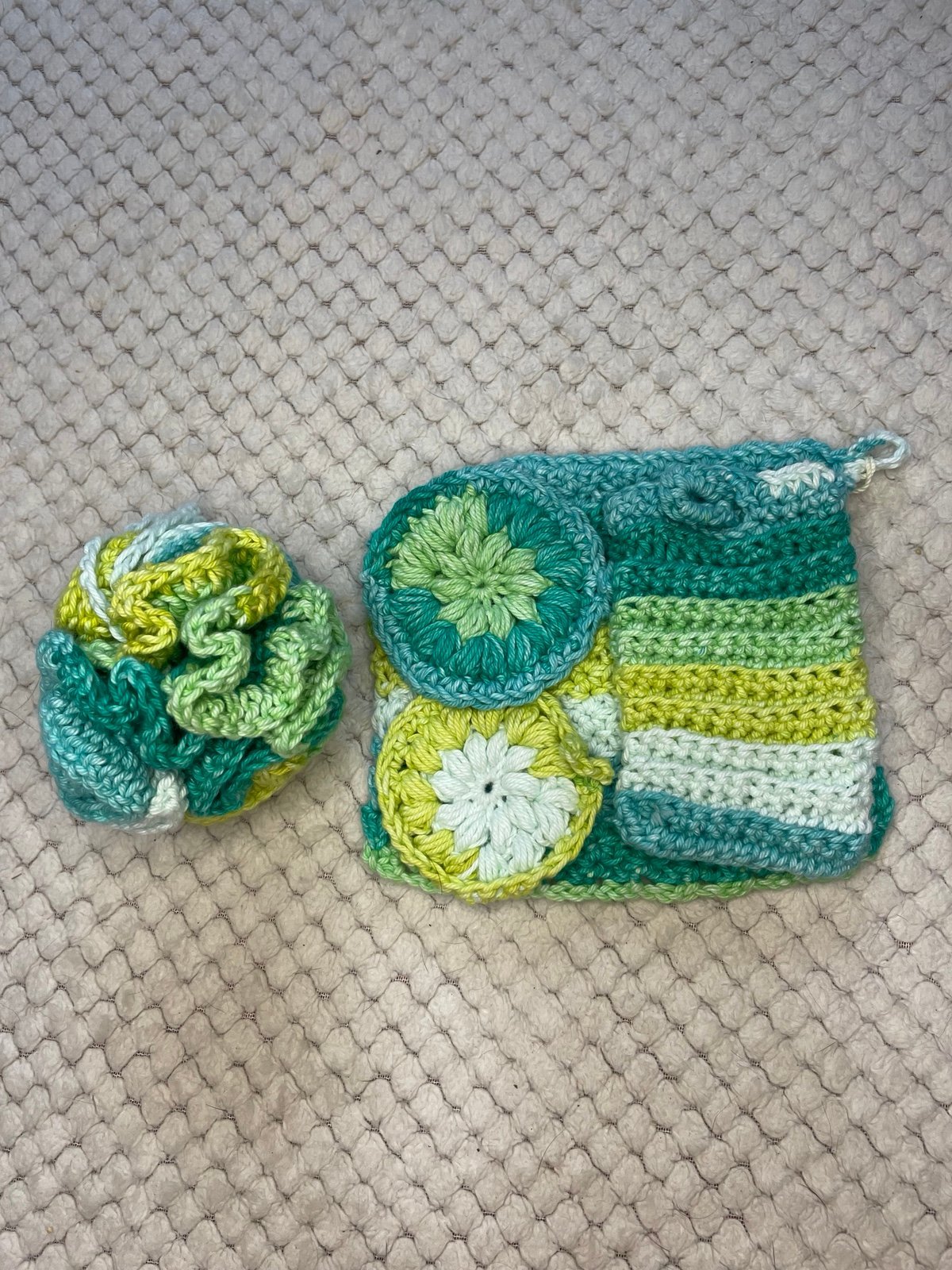 Crochet bathing set | evergreen