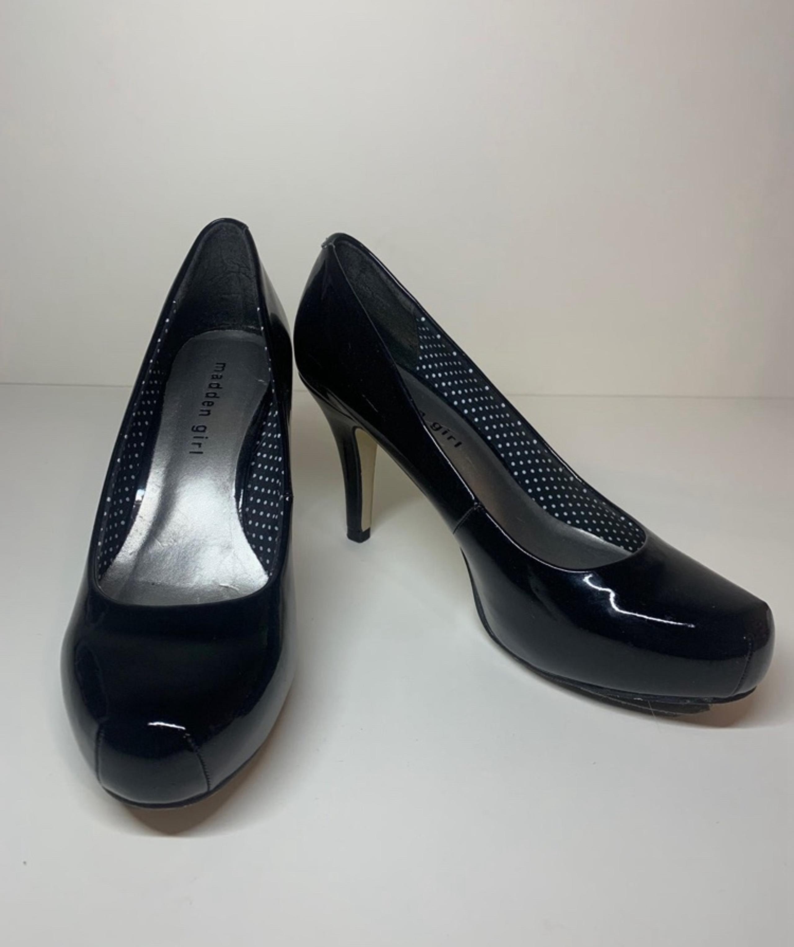 Madden Girl Getta Black Patent Heels