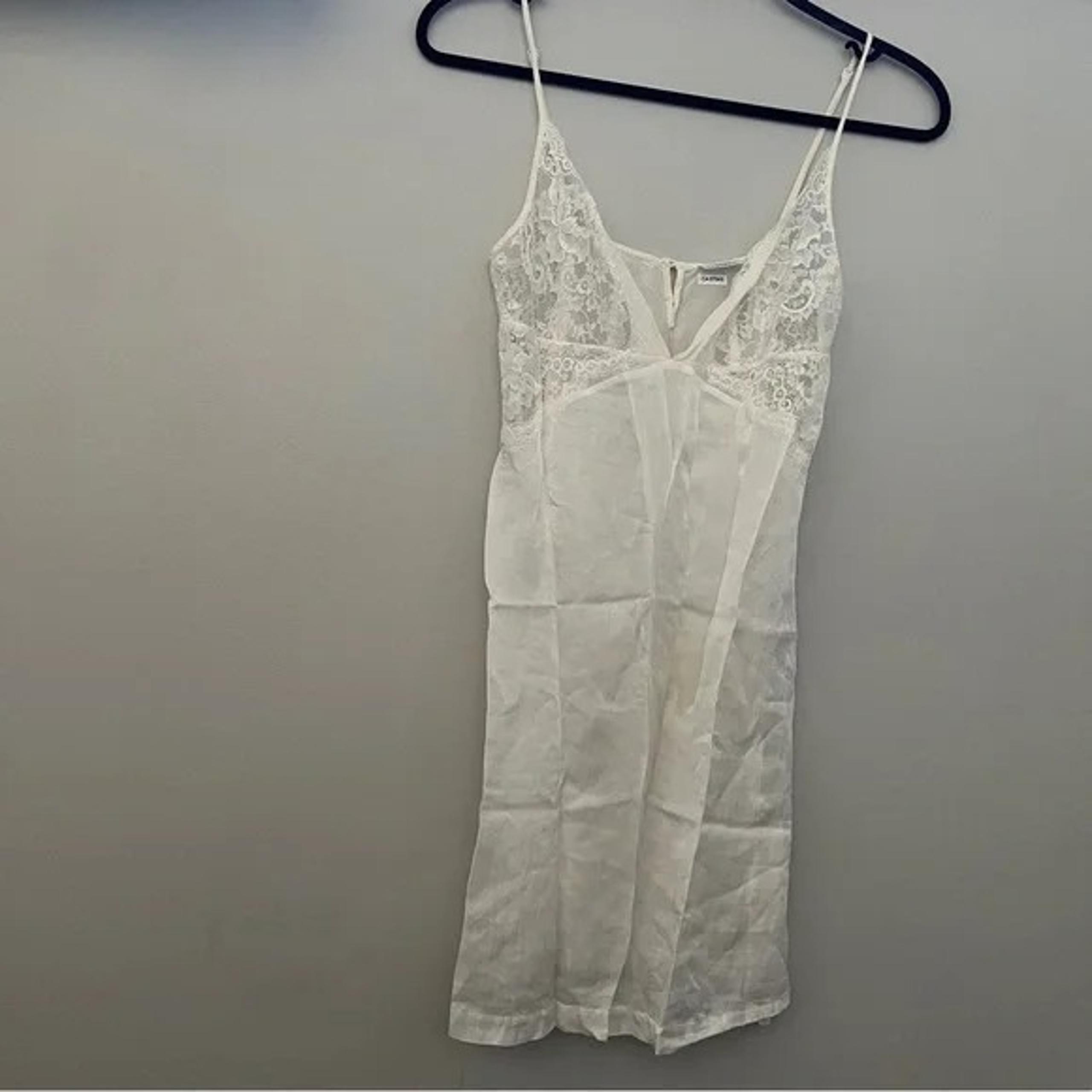 NWT La Perla Ivory Silk Slip Dress Lace Adjustable Straps Luxury Designer XS