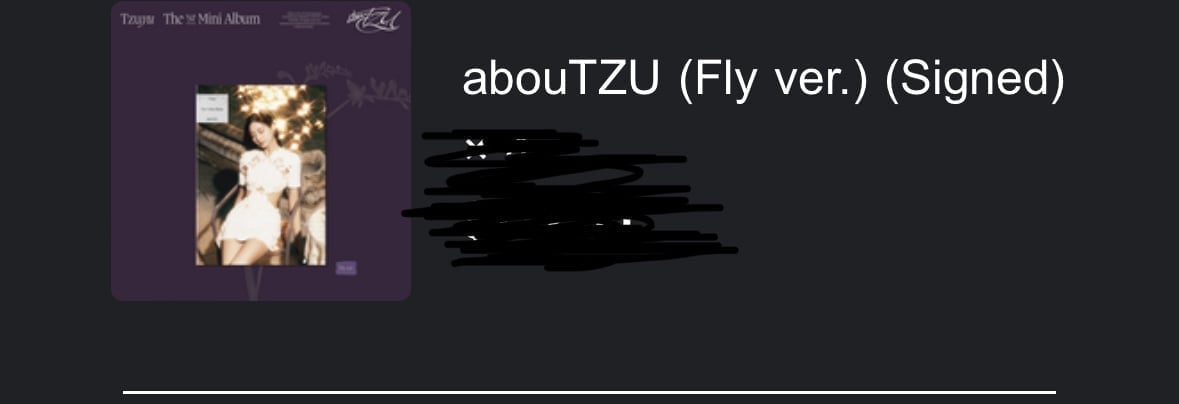 Twice Tzuyu abouTZU Fly ver. Signed