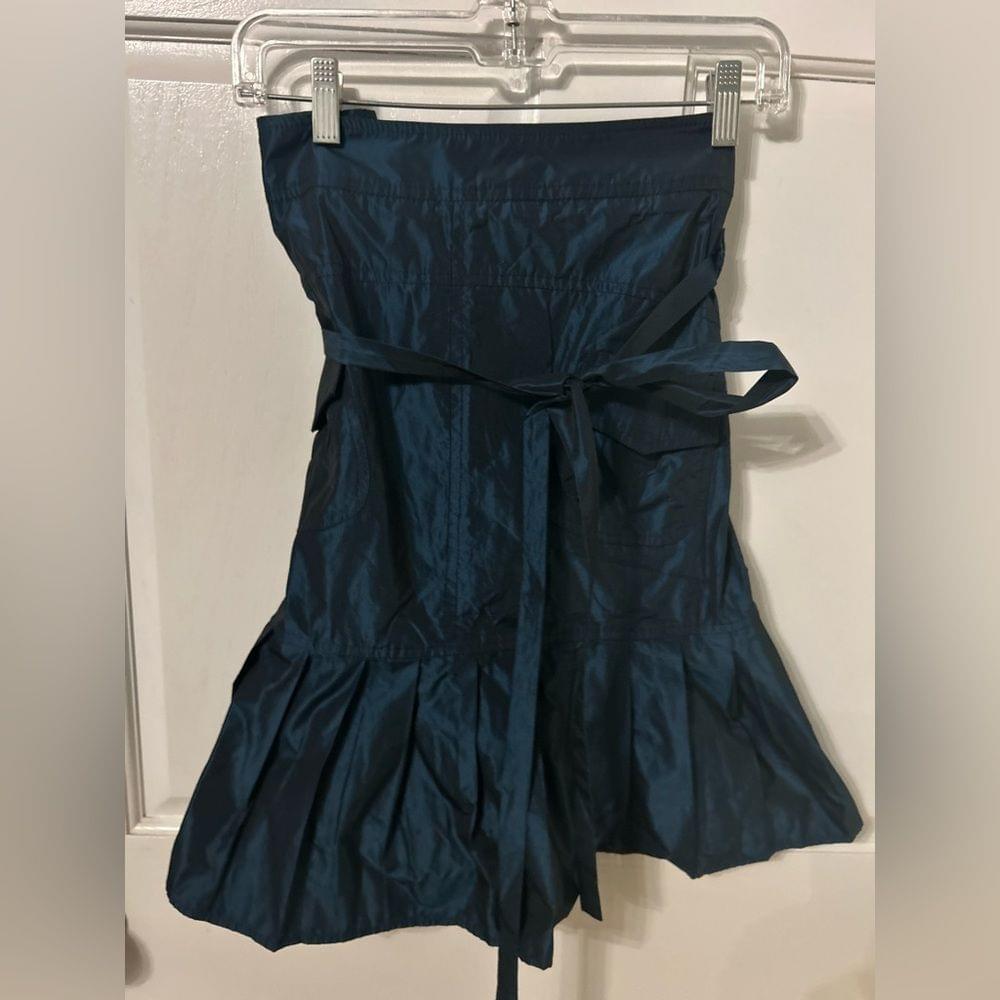 Eva Franco blue Taffeta skirt deep blue size 6 nwot