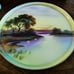 Vtg Noritake Morimura Hand Painted Swans on Pond 5 Dematasse Cups & Platter Set