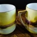 Vtg Noritake Morimura Hand Painted Swans on Pond 5 Dematasse Cups & Platter Set