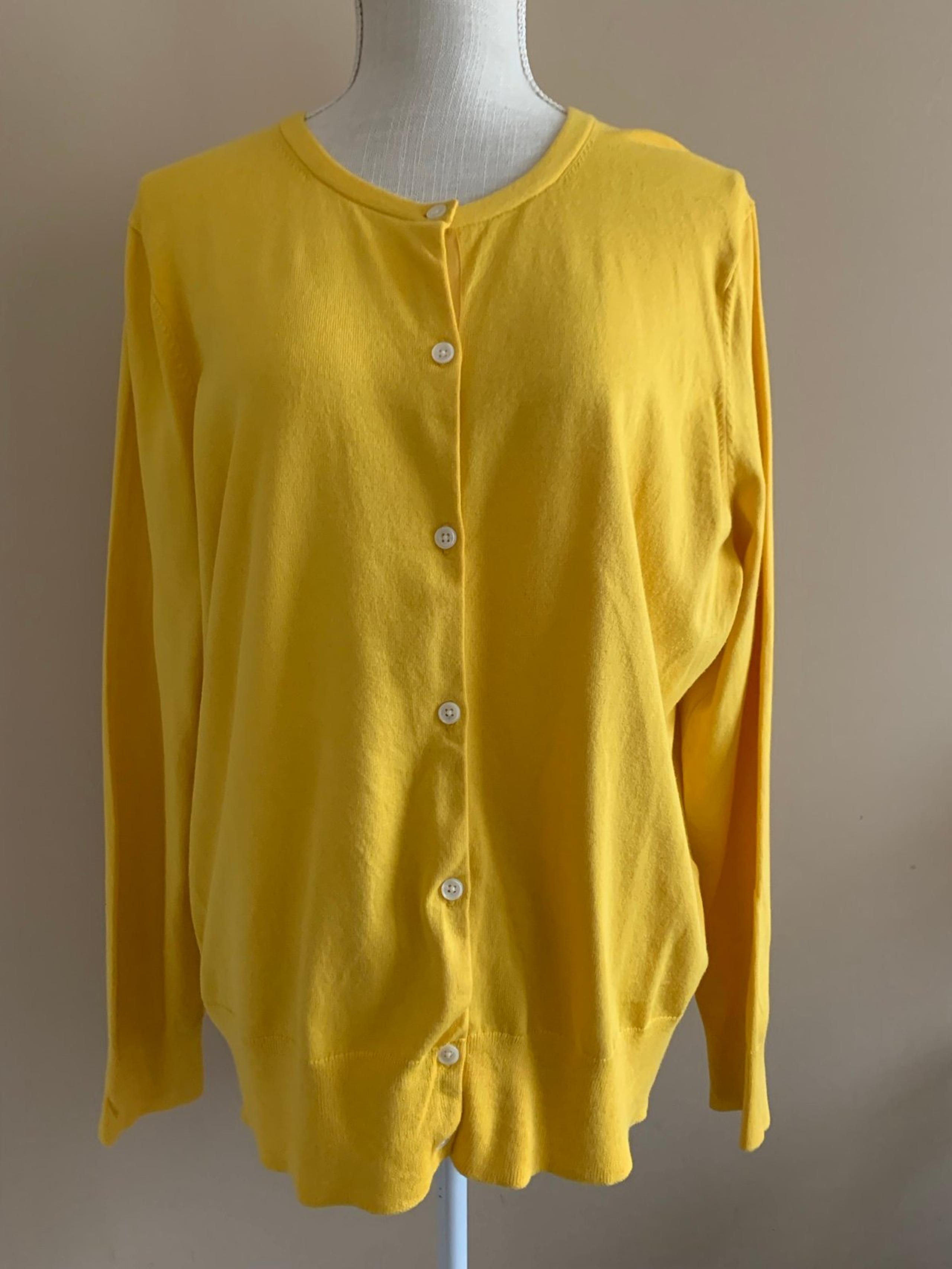 Lands’ End Yellow Cardigan Sweater