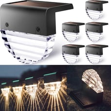 Solar Deck Lights, Outdoor Lighting Backyard Deck Decor 6 pack
