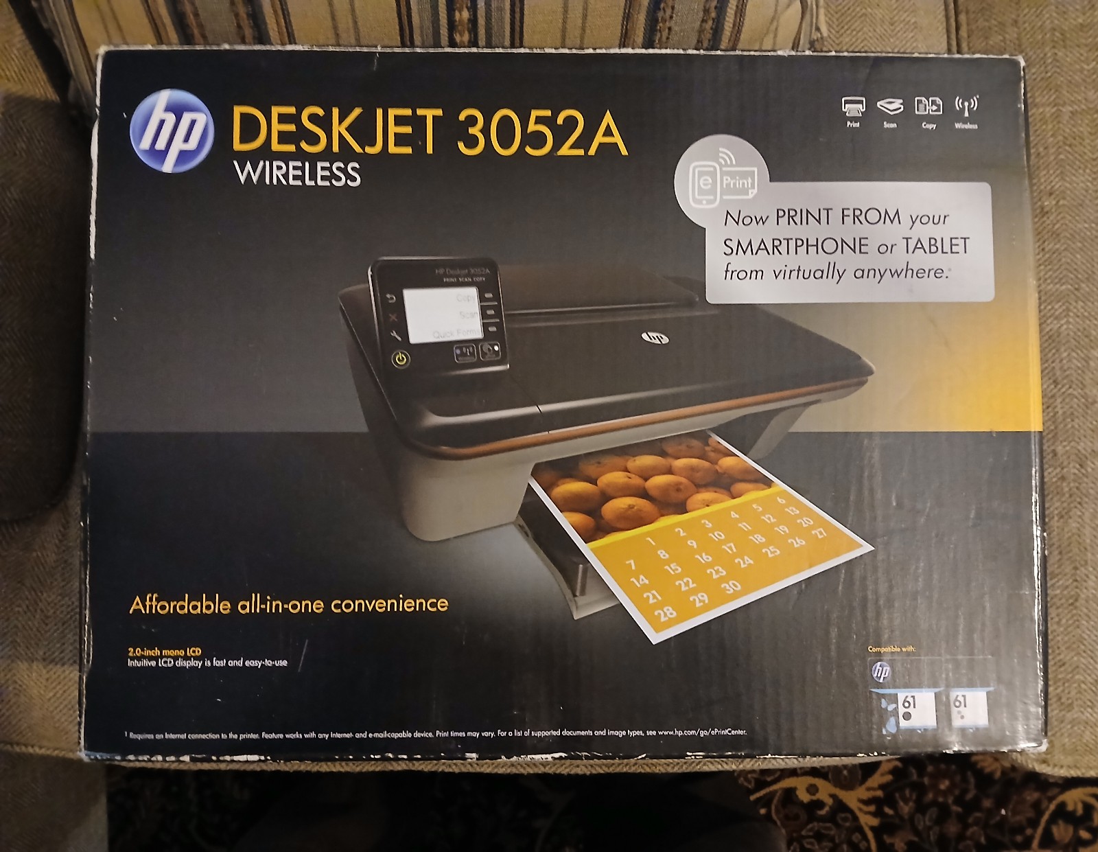 HP DESKTOP 3052a WIRELESS COLOR INK JET ALL IN ONE PRINTER