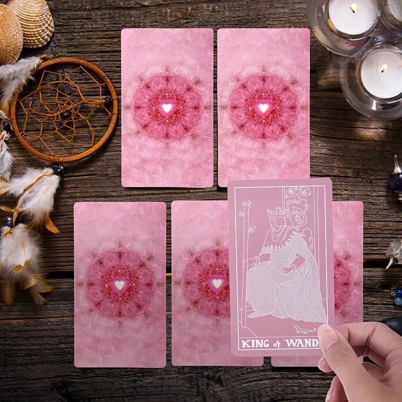 Original Pink Tarot Cards 78-Cards With Guide Book For Beginners