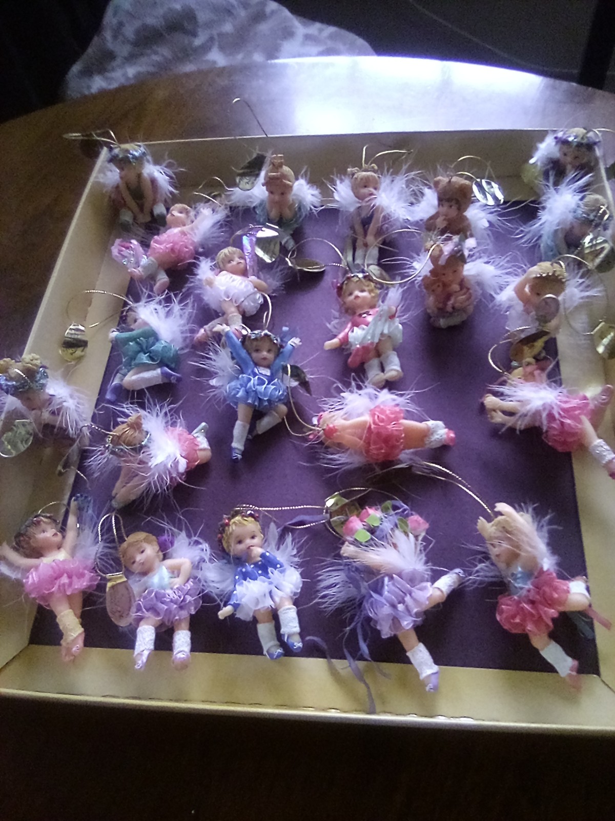 Heirloom angel toes Xmas ornaments