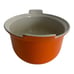 Vintage Le Creuset #26 Cast Iron Dutch Oven Flame Orange 2.5 Qt. France No Lid
