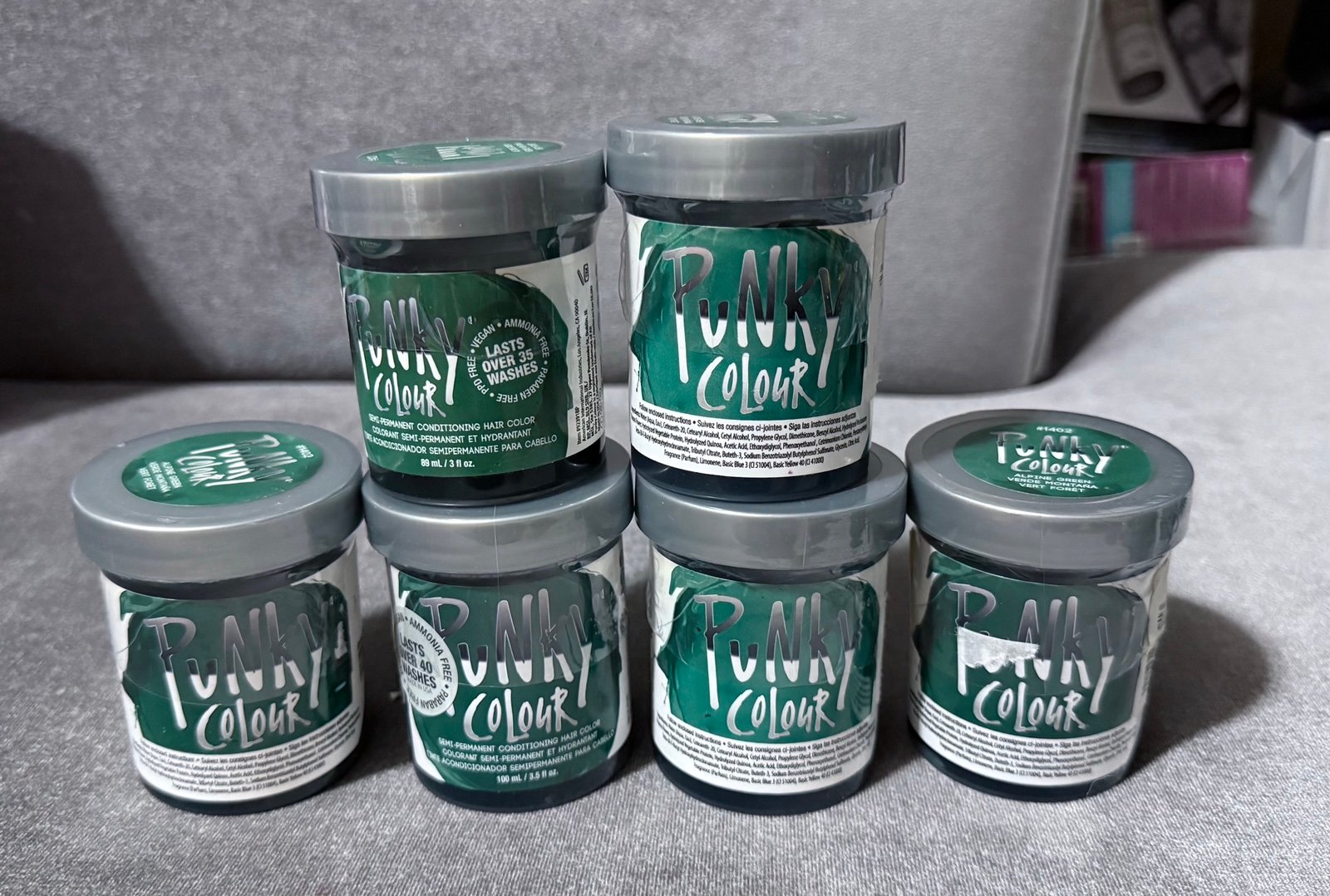 15 Punky Alpine Green Semi Permanent Conditioning Hair Color, 3oz Made in USA