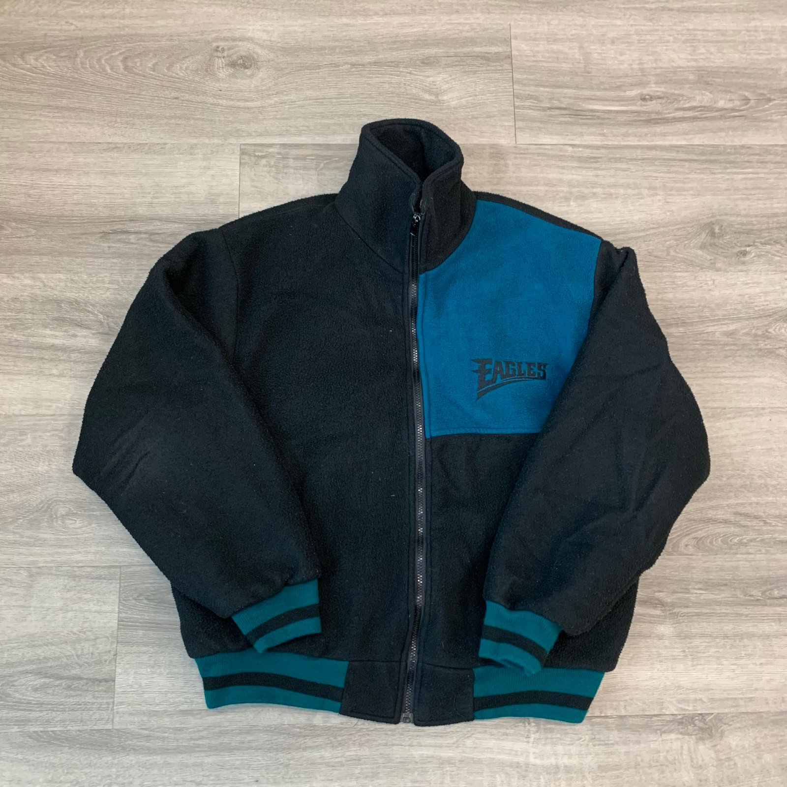 Vintage 90s Pro Elite Philadelphia Eagles Fleece Full Zip Jacket Men’s Large