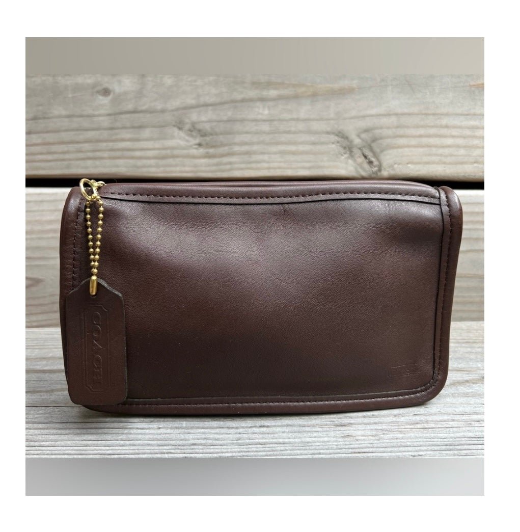 New, Mahogany Vintage COACH Chunky Case Cosmetic Money