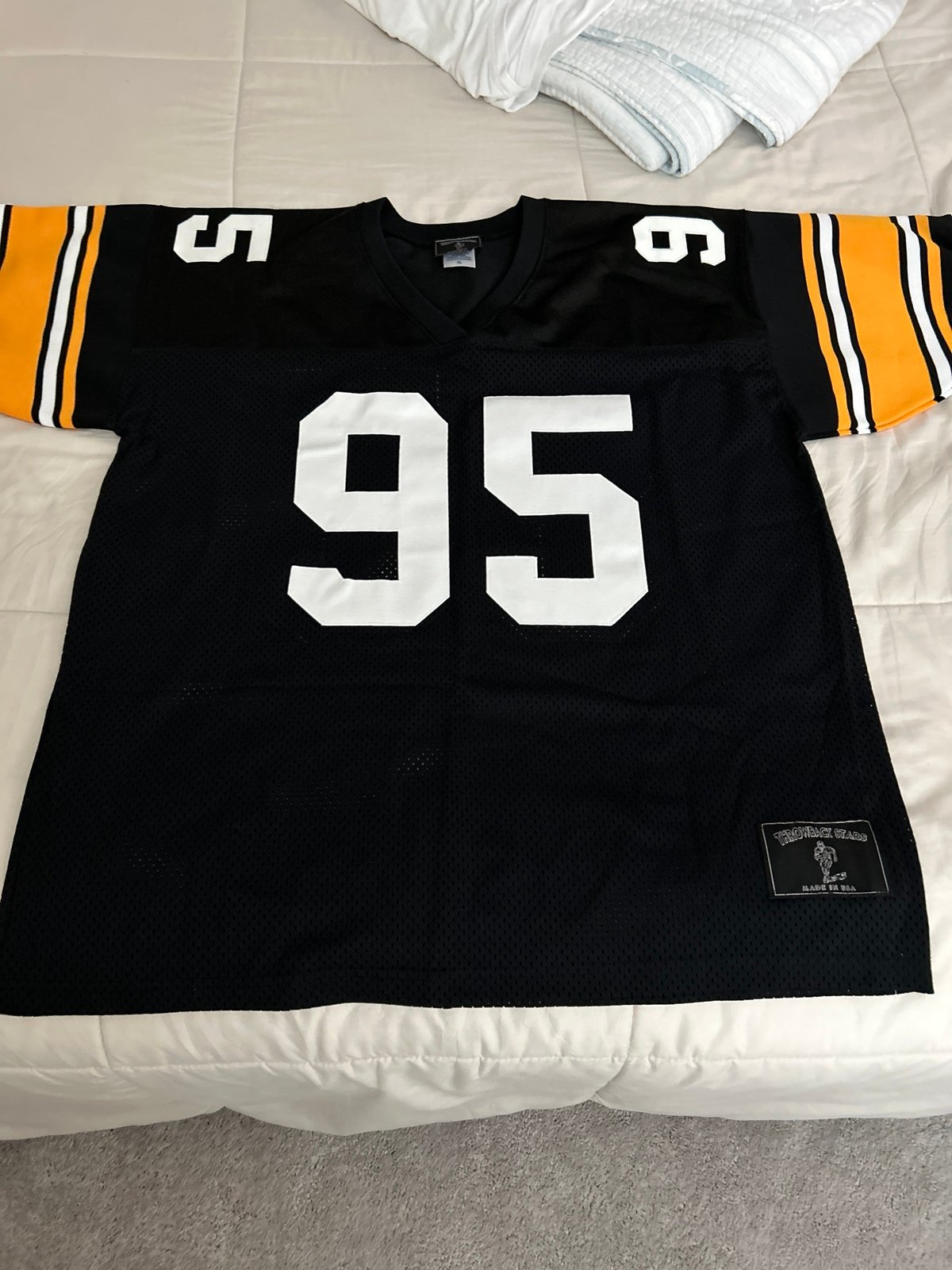 Vintage Greg Lloyd signed Steelers jersey