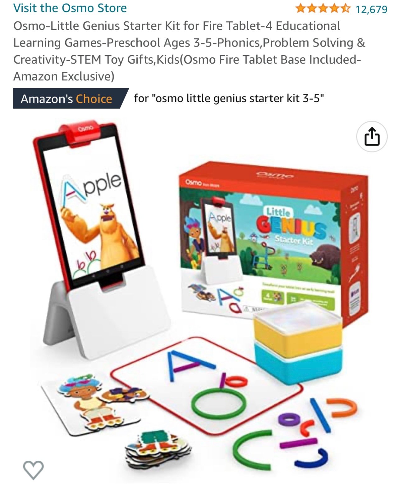 New in box Osmo Little Genius Starter Pack