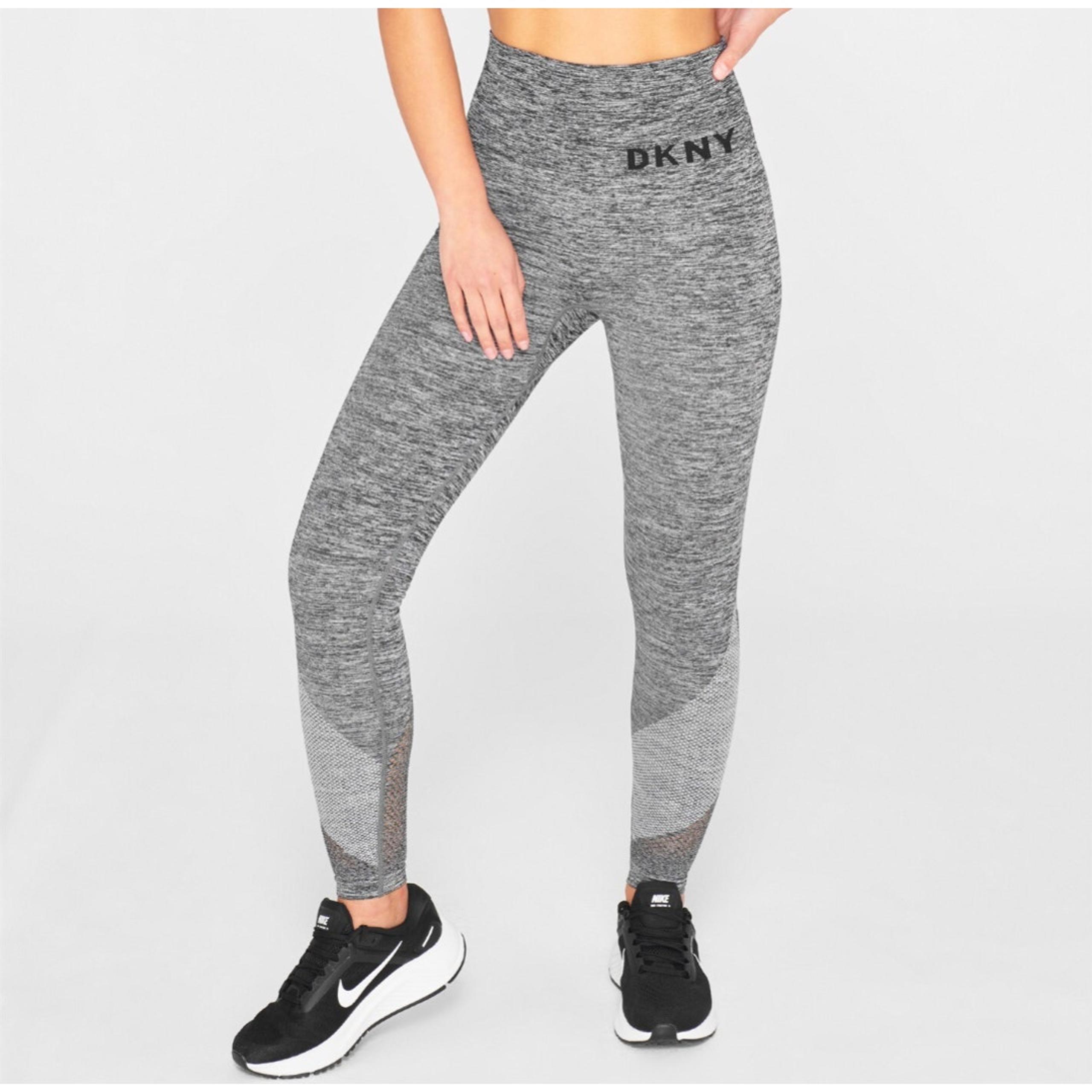DKNY Women's Sport Gray High Waist Seamless 7/8 Length Leggings XL