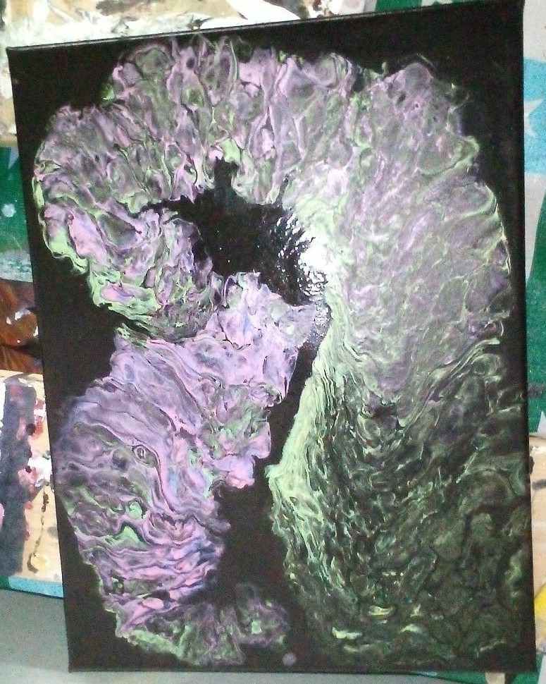 acrylic pour painting