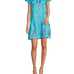 Tyler Boe Womens Linen Aimee Embroidered Ruffled V-Neck Tied Dress Blue Size L