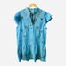 Tyler Boe Womens Linen Aimee Embroidered Ruffled V-Neck Tied Dress Blue Size L