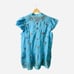 Tyler Boe Womens Linen Aimee Embroidered Ruffled V-Neck Tied Dress Blue Size L