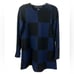 Marc by Marc Jacobs Women's Wool Blend Blue Black Checked Sweater Dress- XS