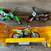Lot of 3 Diecast and Plastic Motorcross Bikes